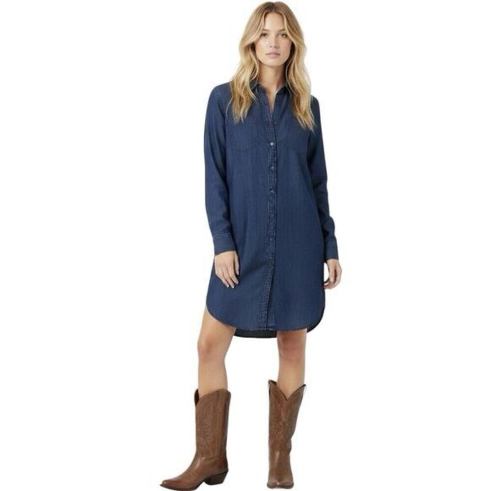 A New Day Shirt Dress Womens Sz Large Rodeo Festival Concert Coastal Cowgirl